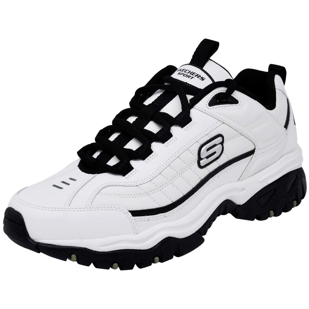 Skechers Men's Energy Afterburn Lace-Up White/Black Sneaker 10 M US