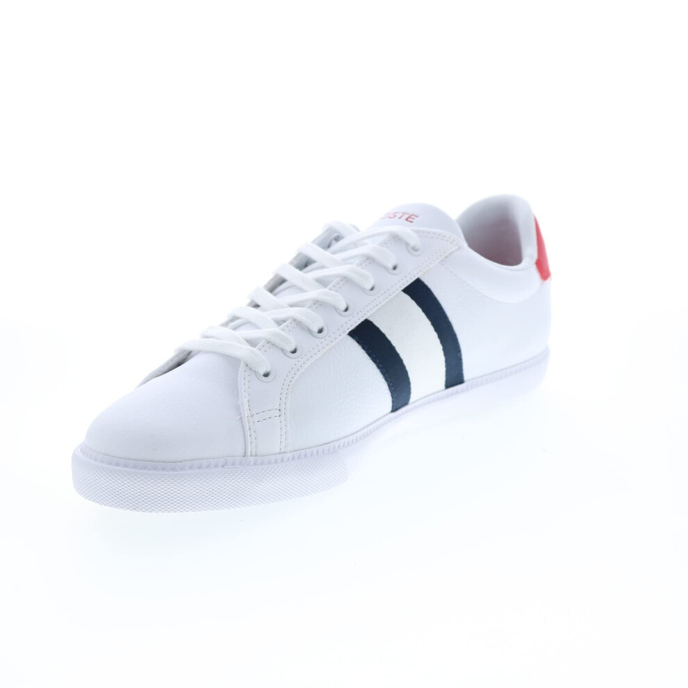 Lacoste Men's Grad Vulc 120 2 P Sneaker  White/Navy/Red  10.5