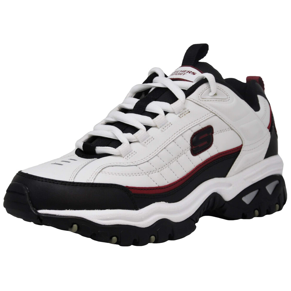 Skechers Men's Energy Afterburn Lace-Up White/Black/Red Sneaker 8 W US