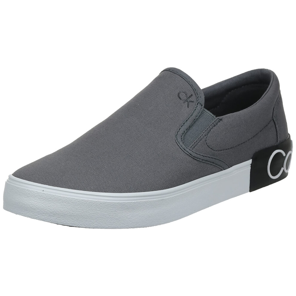 Calvin Klein Men's RYOR Sneaker  Slate Grey Canvas 033  8