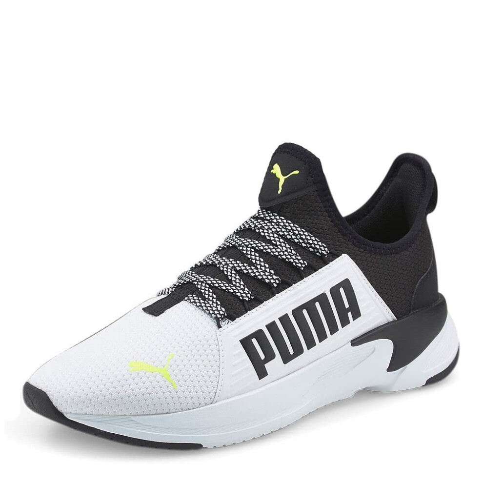 PUMA Men's SOFTRIDE PREMIER SLIP-ON Sneaker  Puma White-Puma Black-Yel