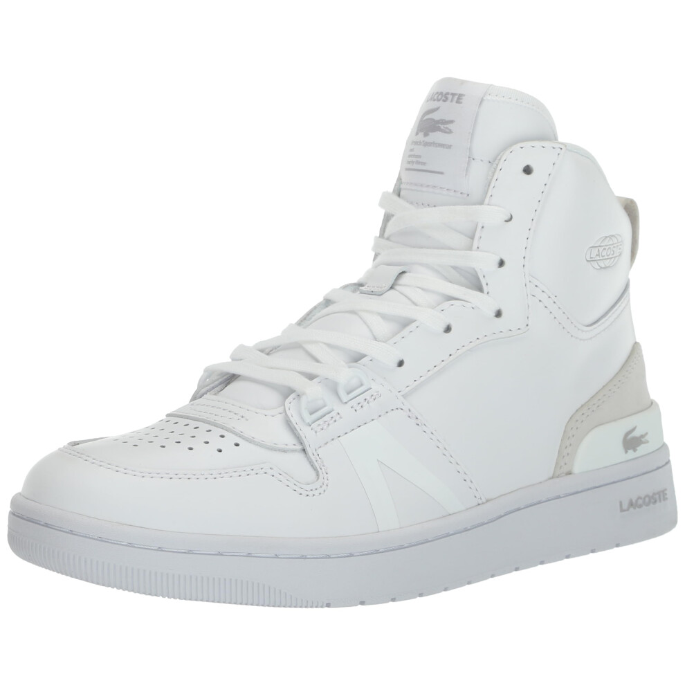 Lacoste Men's L001 MID 223 3 SMA Sneaker  Wht/Wht  8