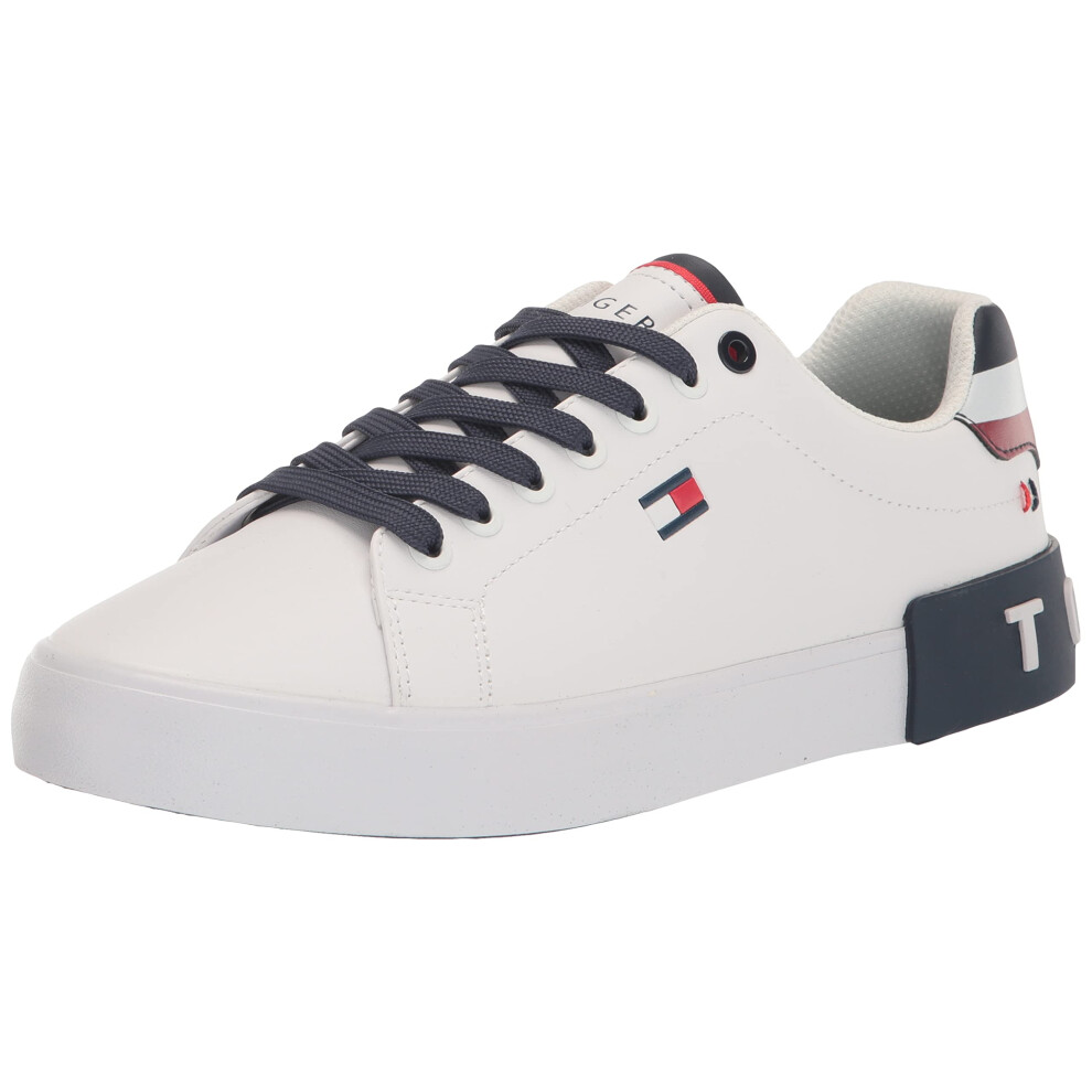 Tommy Hilfiger Men's Rezz Sneaker  White/Navy Multi 146  7.5M