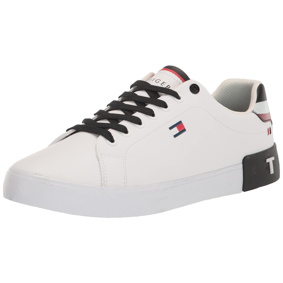 Tommy Hilfiger Men's Rezz Sneaker  White/Black Multi 141  7.5M