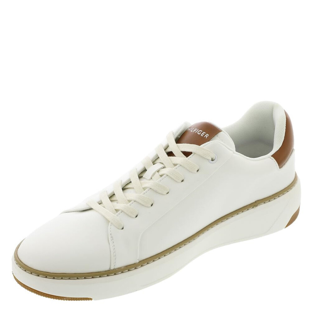 Tommy Hilfiger Men's Hines Sneaker  White/Cognac 140  10.5M