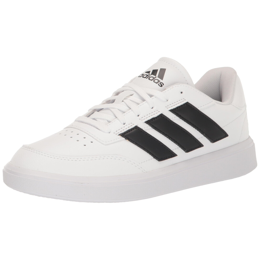 adidas Men's Courtblock Sneaker  White/Black/White  9.5