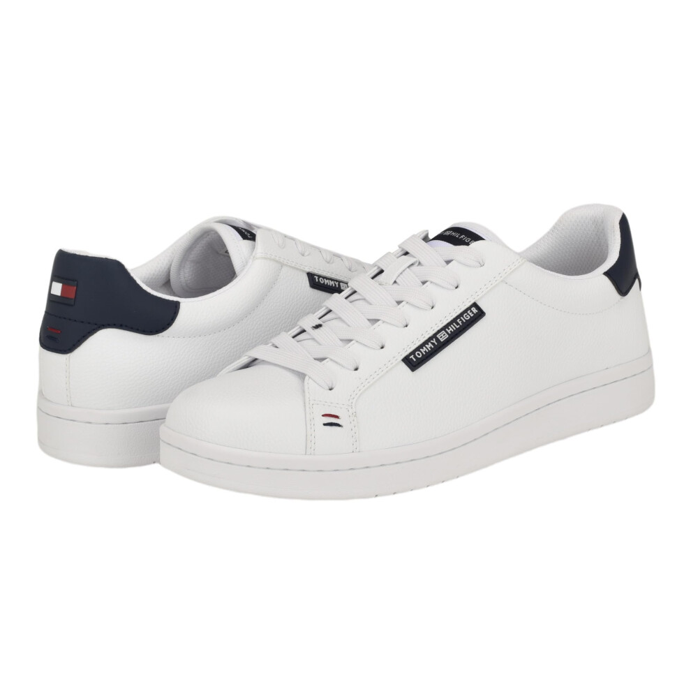 Tommy Hilfiger Men's Landis Sneaker  White/Navy 140  10.5