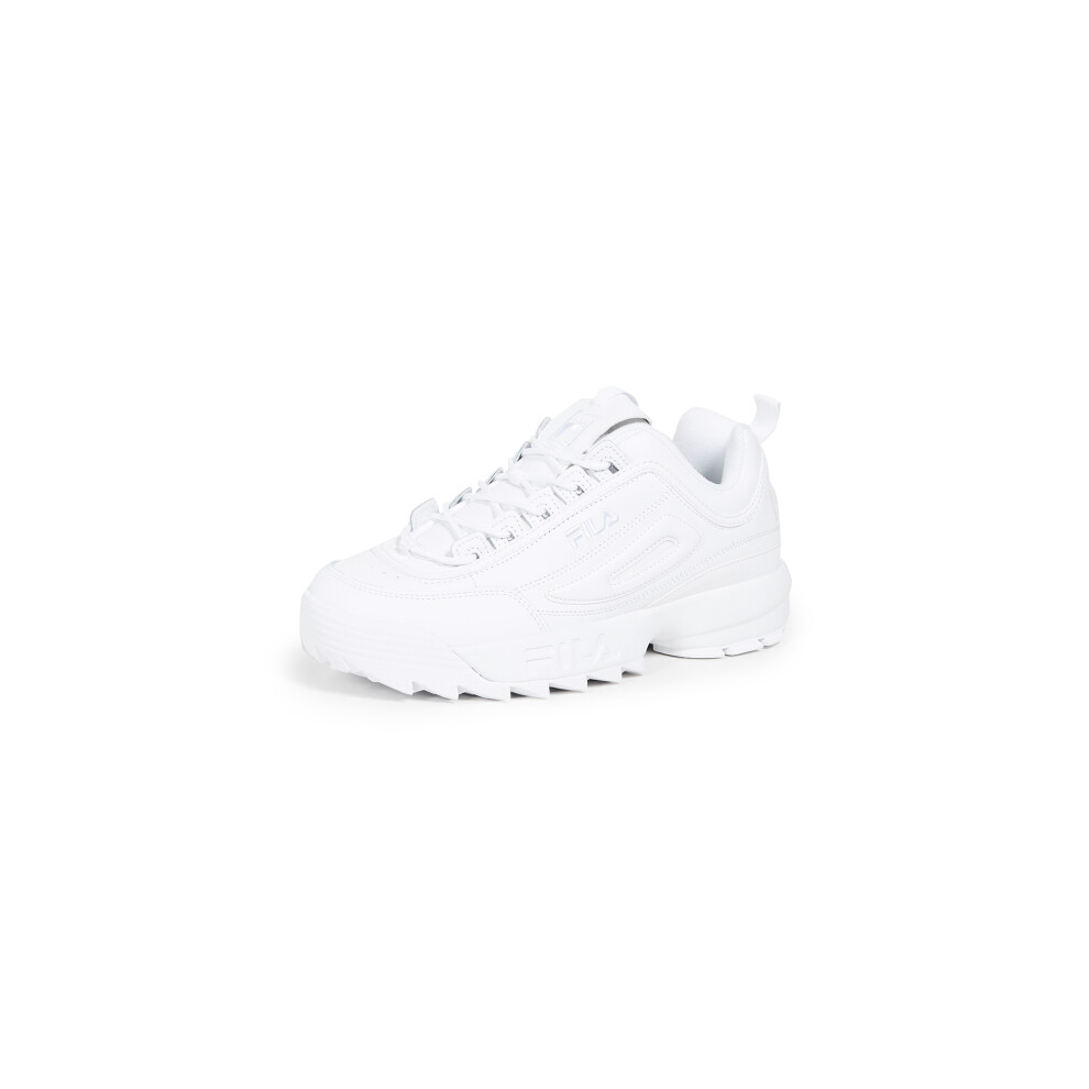 Fila Men's Strada Disruptor fashion sneakers  White/White/White  9 US