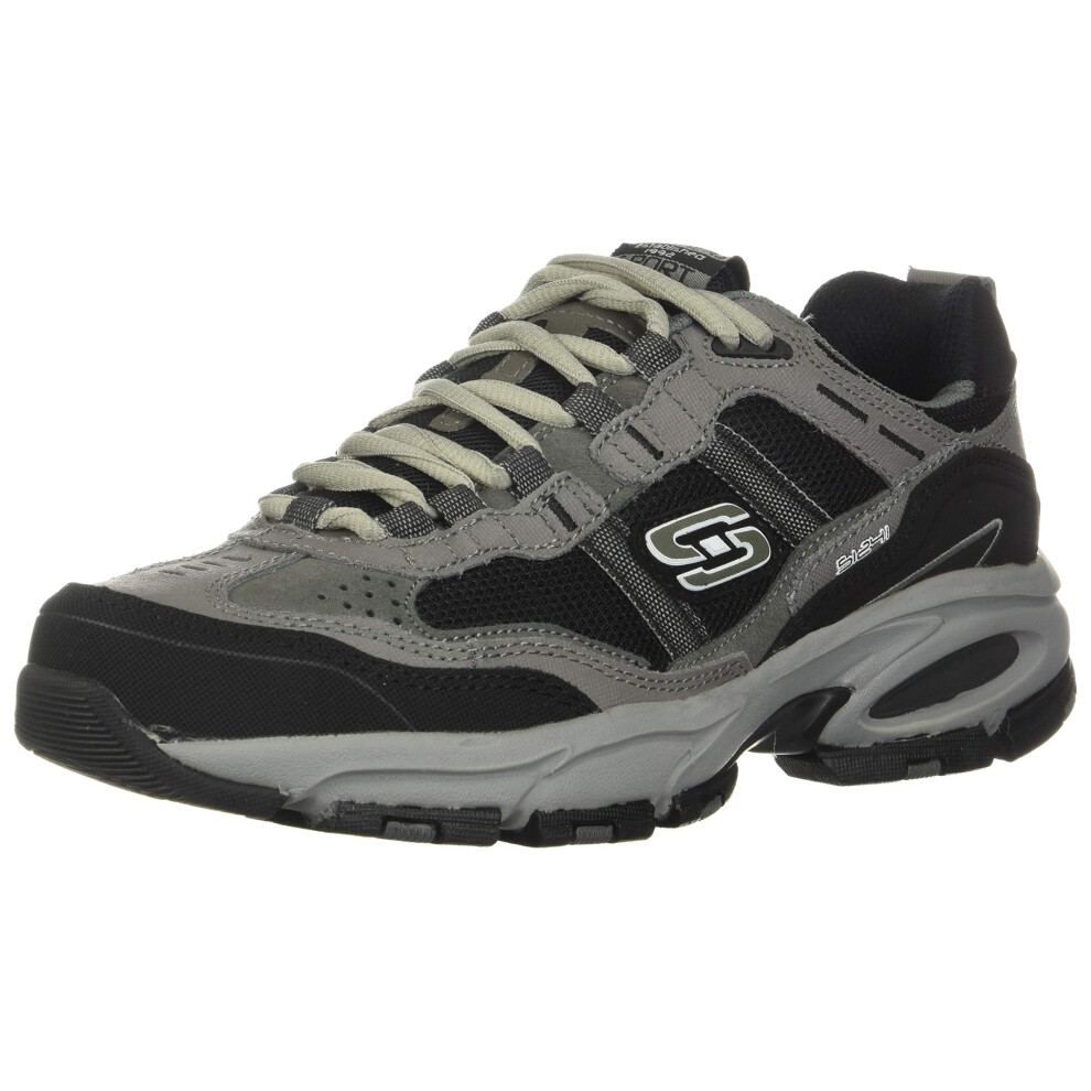 Skechers Men's Vigor 2.0 Trait Memory Foam Sneaker  Charcoal/Black  13