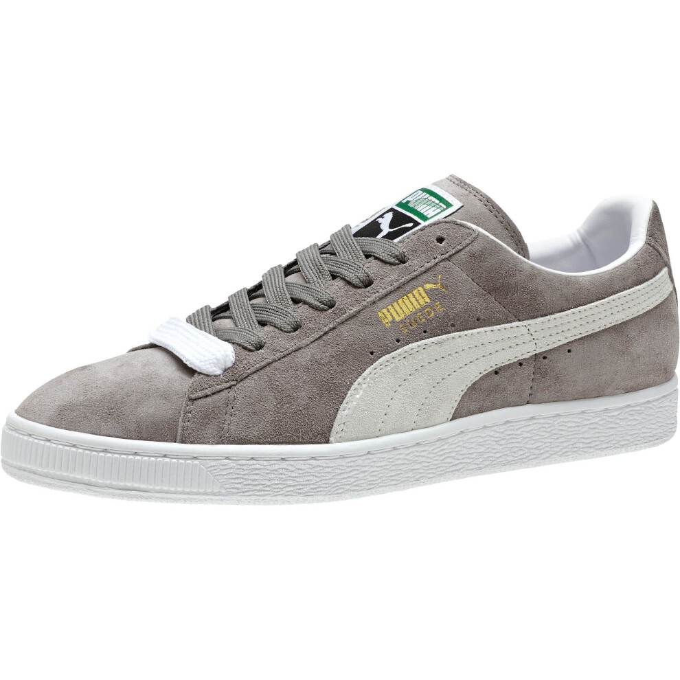 PUMA Mens Suede Classic Steeple Gray/White Sneaker - 12