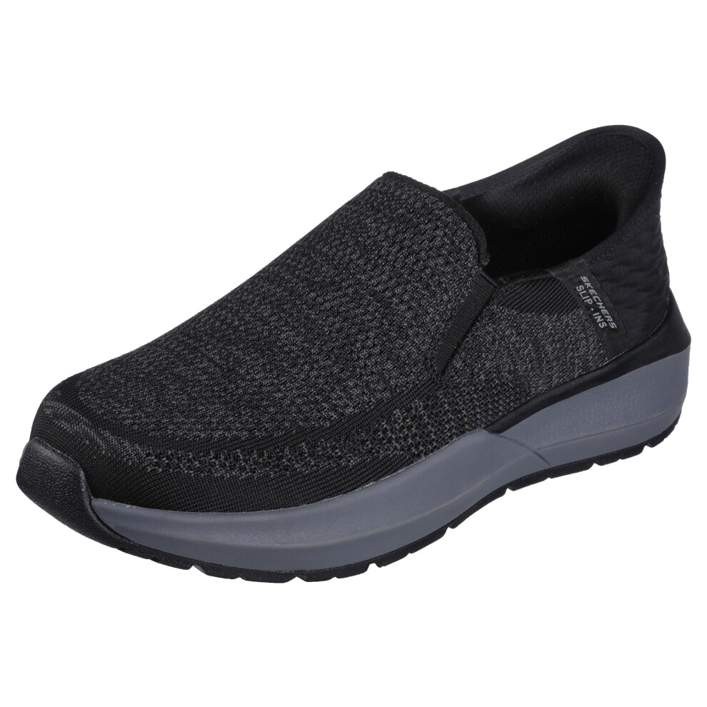 Skechers Men's Neville-Rovelo Slip-in Sneaker  Black  11