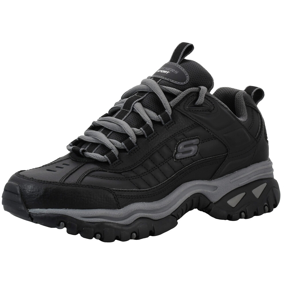 Skechers Men's Energy Afterburn Lace-Up Black/Charcoal Sneaker 13 M US