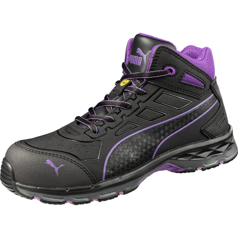 PUMA Safety Stepper Mid WNS ASTM EH Size 9 Black-Purple