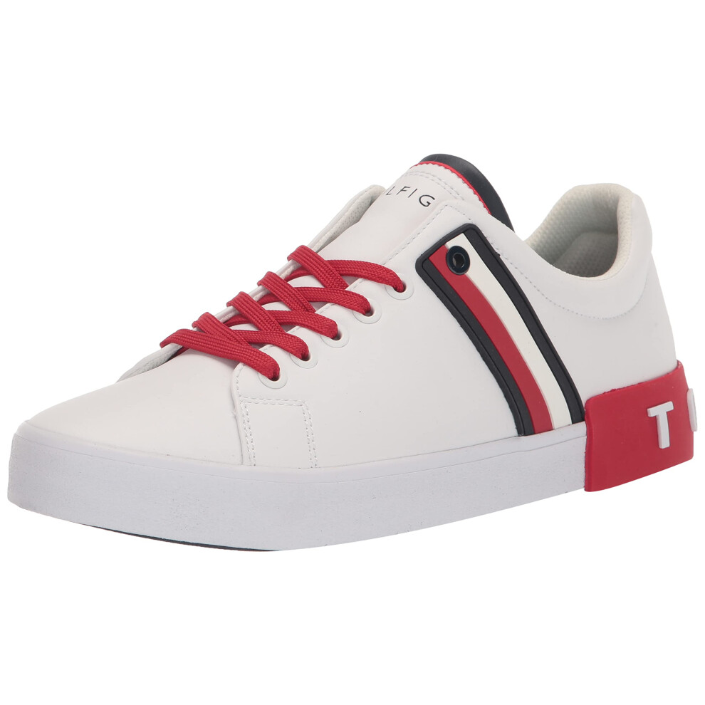 Tommy Hilfiger Men's Ramus Sneaker  White/Red Multi 610  12M