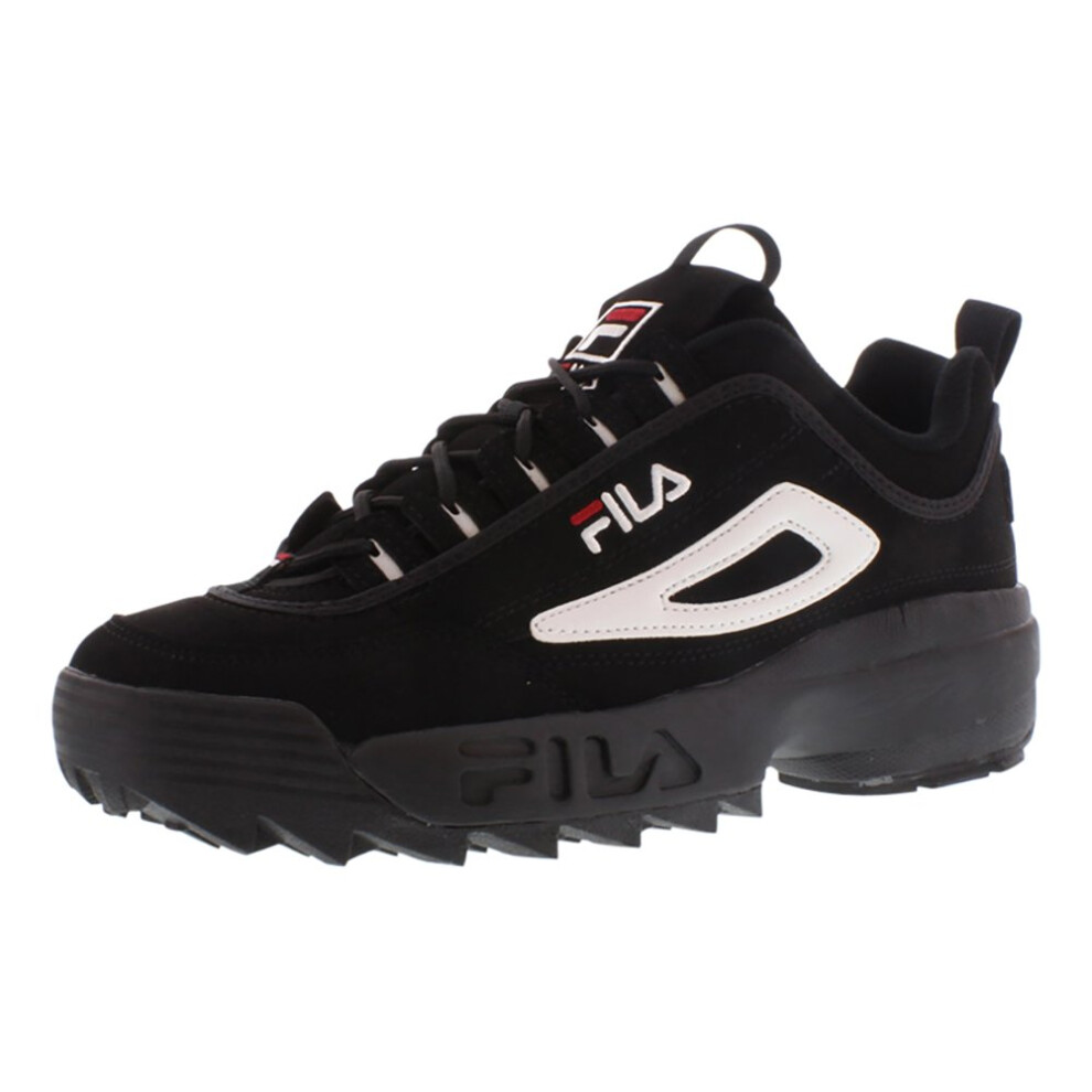 FILA Men's Disruptor II Sneaker  Black/White/Vintage RED  14