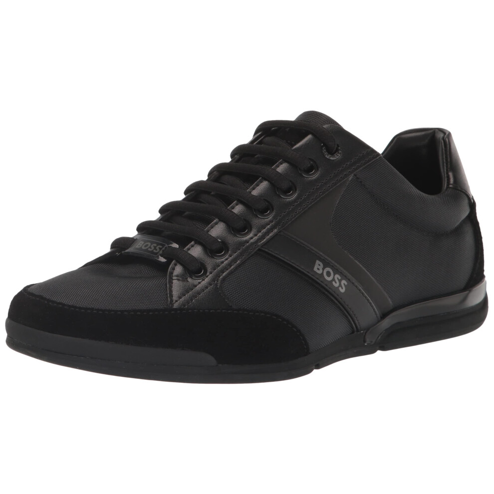 BOSS Men's Saturn Profile Low Top Sneaker  Black Fox  Numeric_11