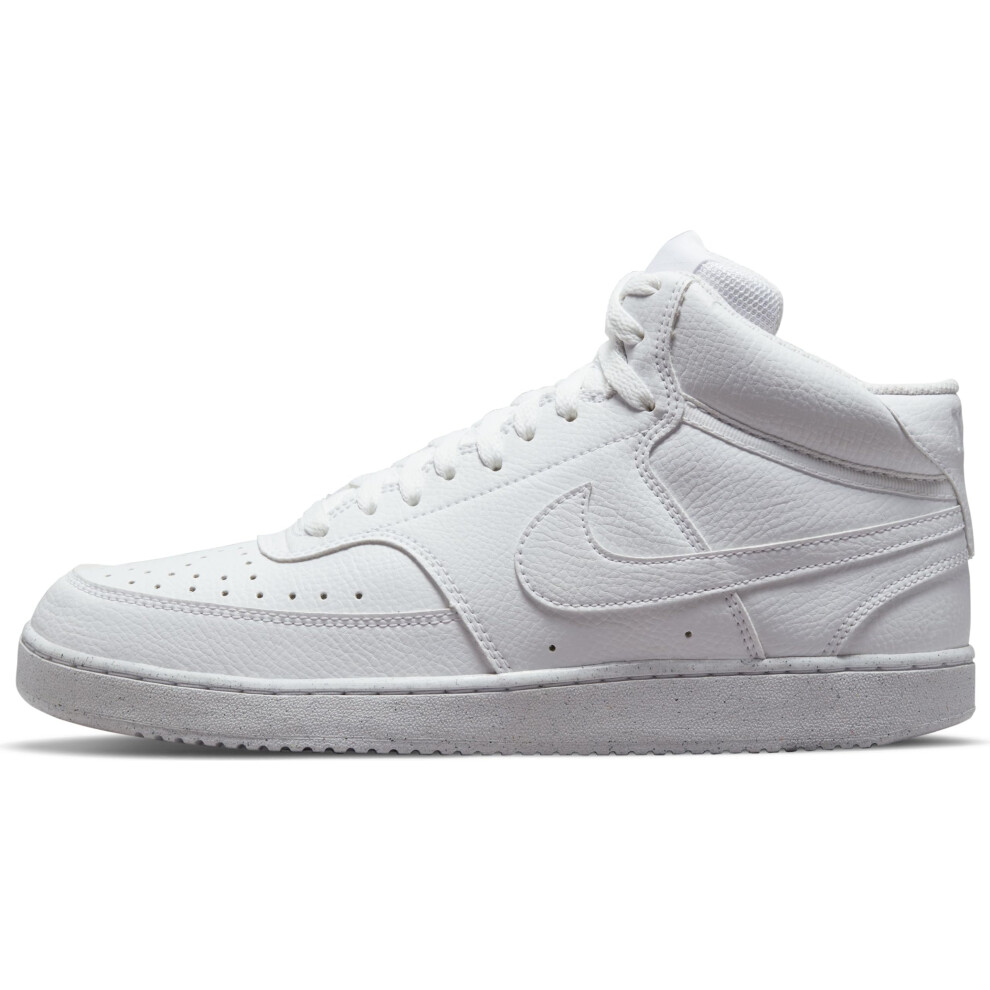 Nike Men's Court Vision Mid Sneaker  White/White-White  14 Regular US