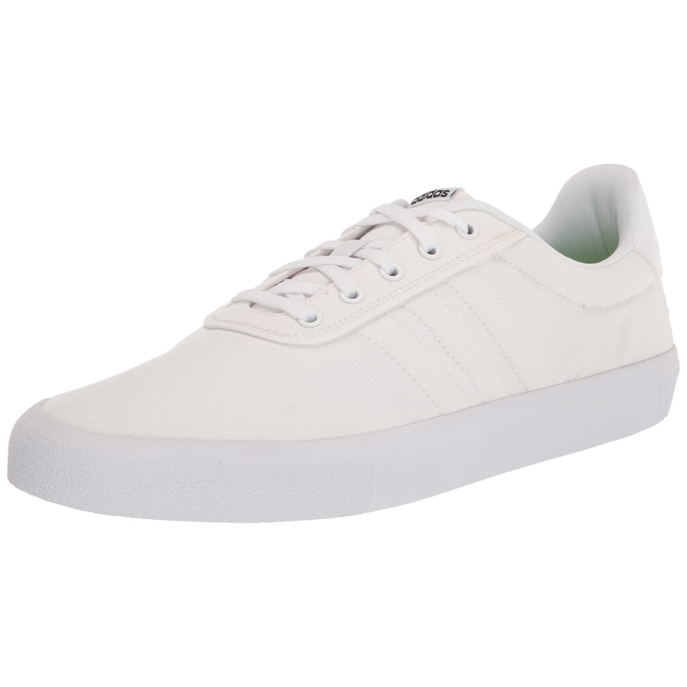 adidas Men's Vulc Raid3r Skate Shoe  White/White/Core Black  8.5