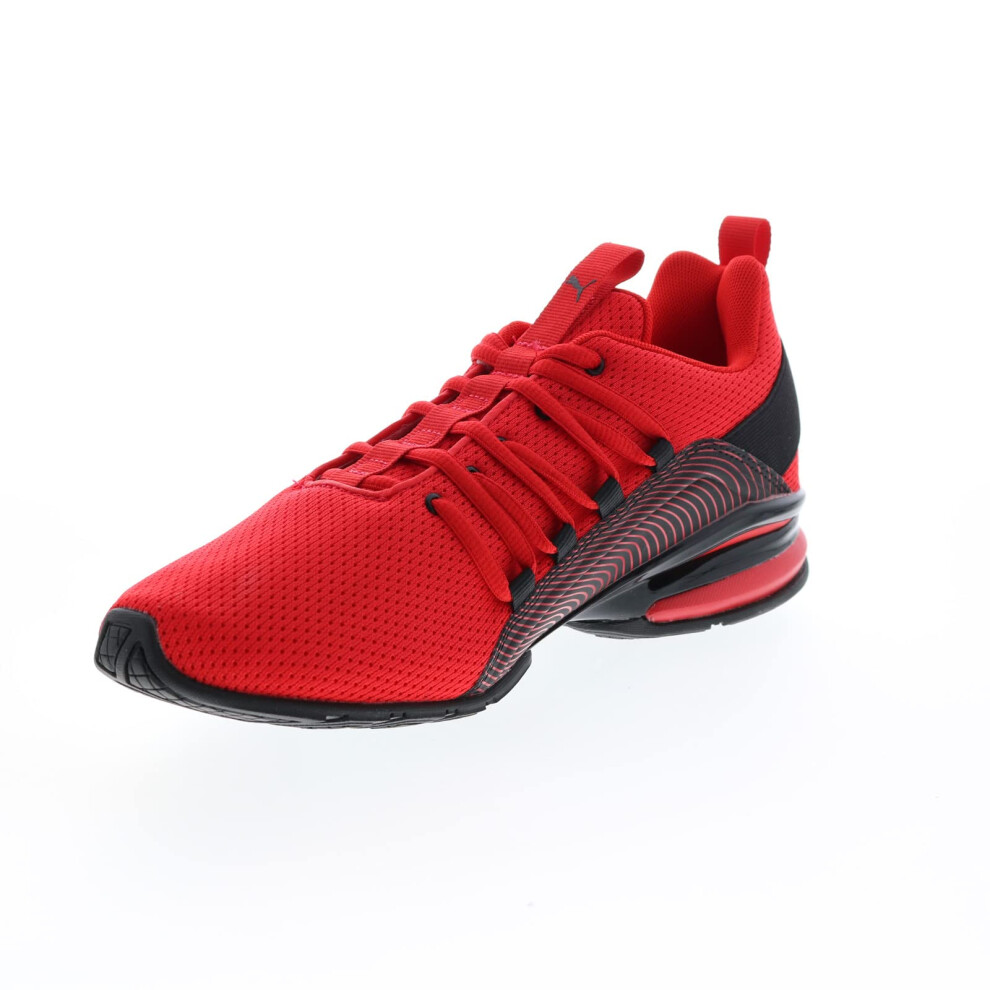 Puma Men's Axelion Interest Stripe Running Shoe High Risk Red/Puma Bla