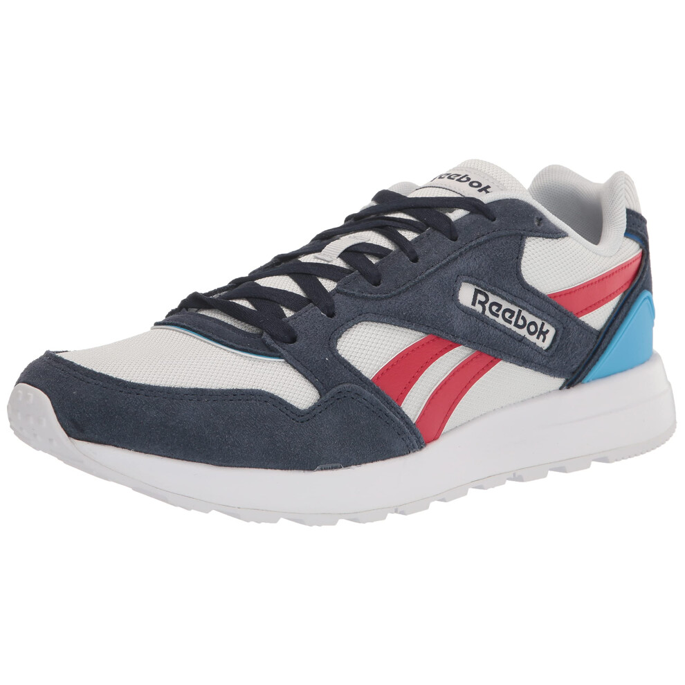 Reebok Unisex GL1000 Sneaker  Cold Grey/Vector Navy/Radiant Aqua  9.5