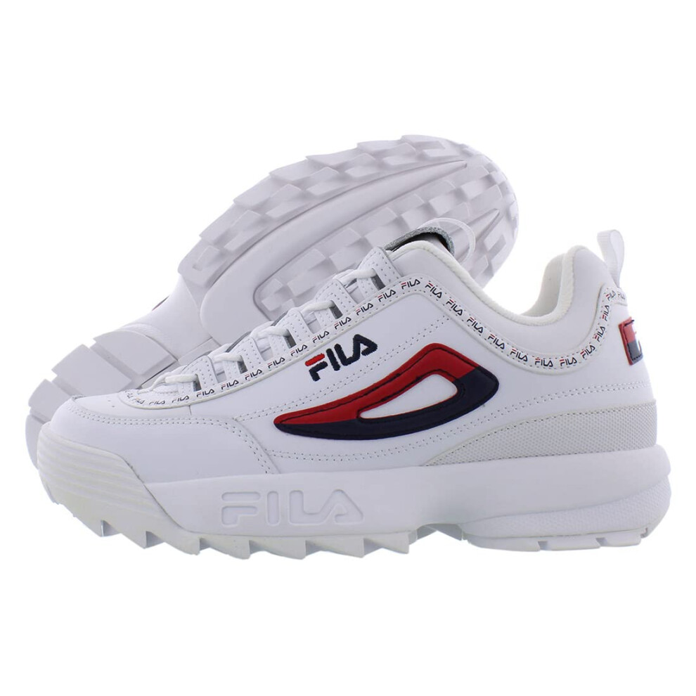 Fila Disruptor II Premium Repeat Mens Shoes Size 9  Color: White/Red/N