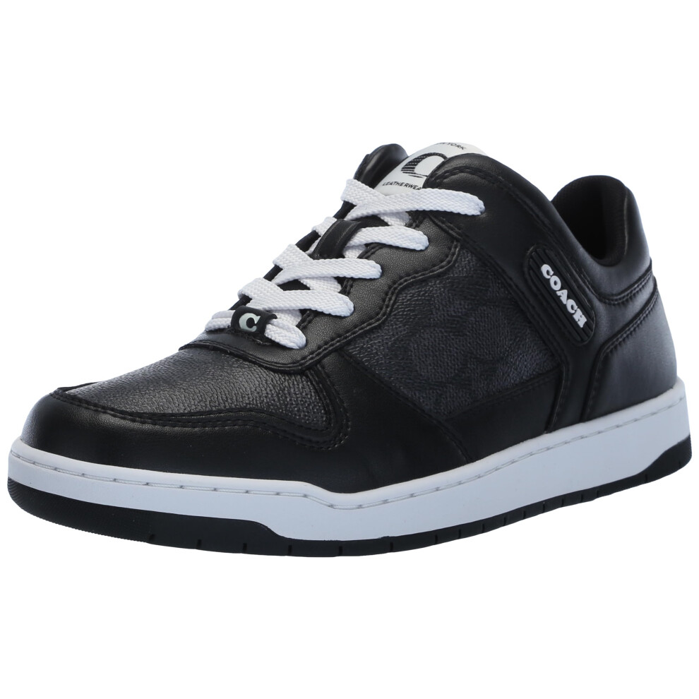 COACH Men's Non Tech Athletic C201 Sneaker in Signature  Color Black