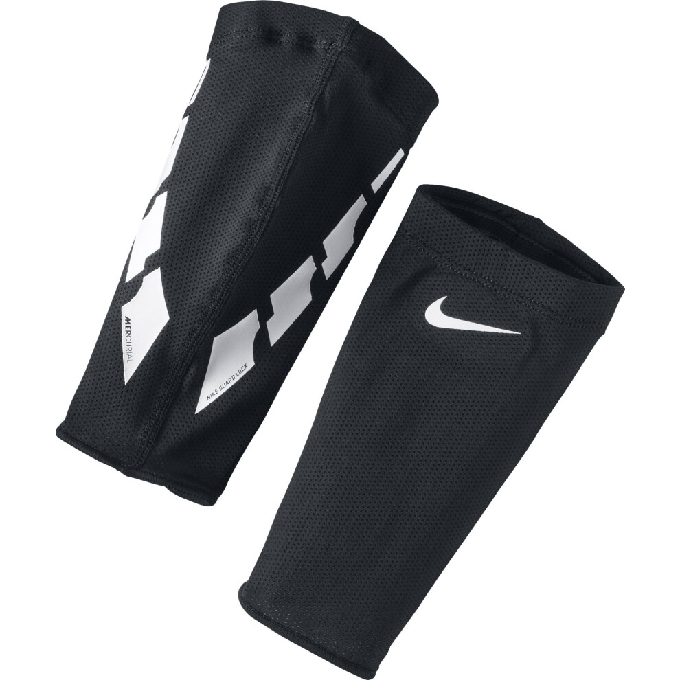 Nike Unisex's Guard Lock Elite Soccer Sleeves  Black/White/White  S