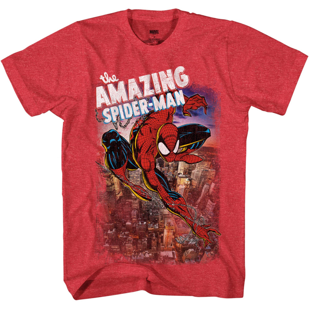 Marvel mens T-shirt T Shirt  Red Heather  Large US