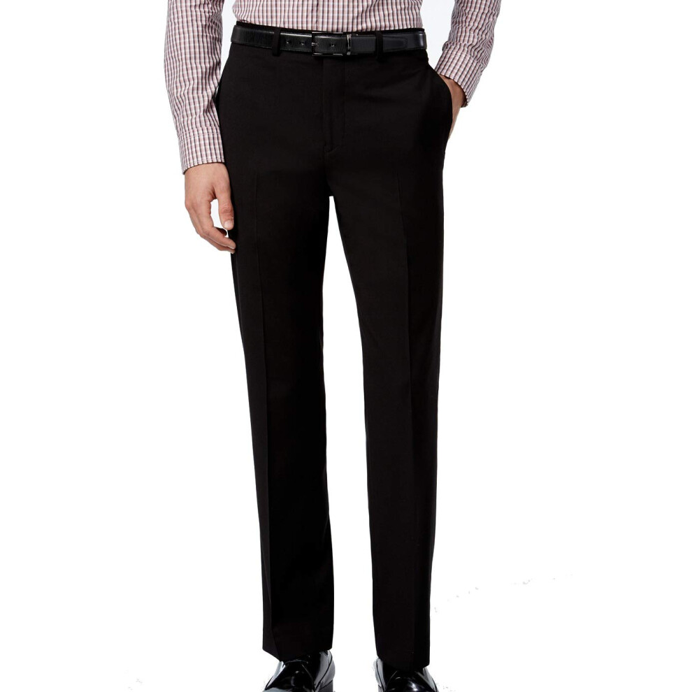 Calvin Klein Men's Slim Fit Dress Pant  Black  38W x 32L