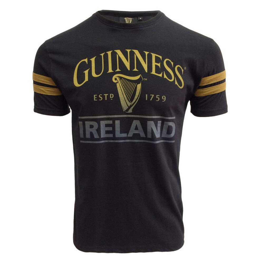 Guinness Black Deep Tan Tape Tee-Shirt (Black/Deep Tan  XXX-Large)