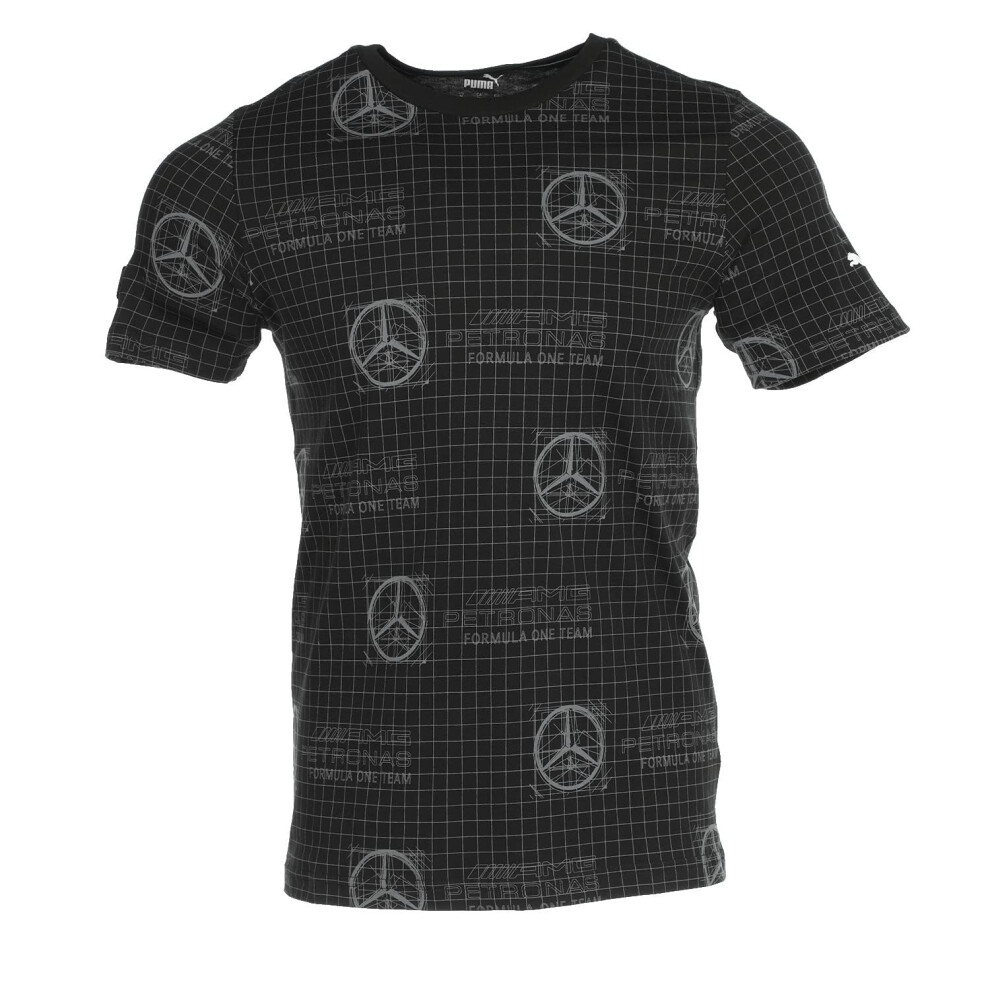 PUMA Mercedes F1 All Over Print Logo Tee Puma Black SM