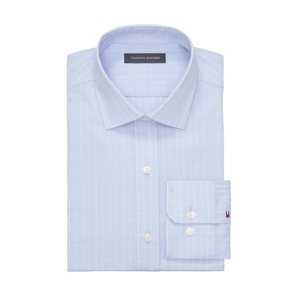 Tommy Hilfiger Men's Dress Shirt Regular Fit Essentials  TH Classic Bl