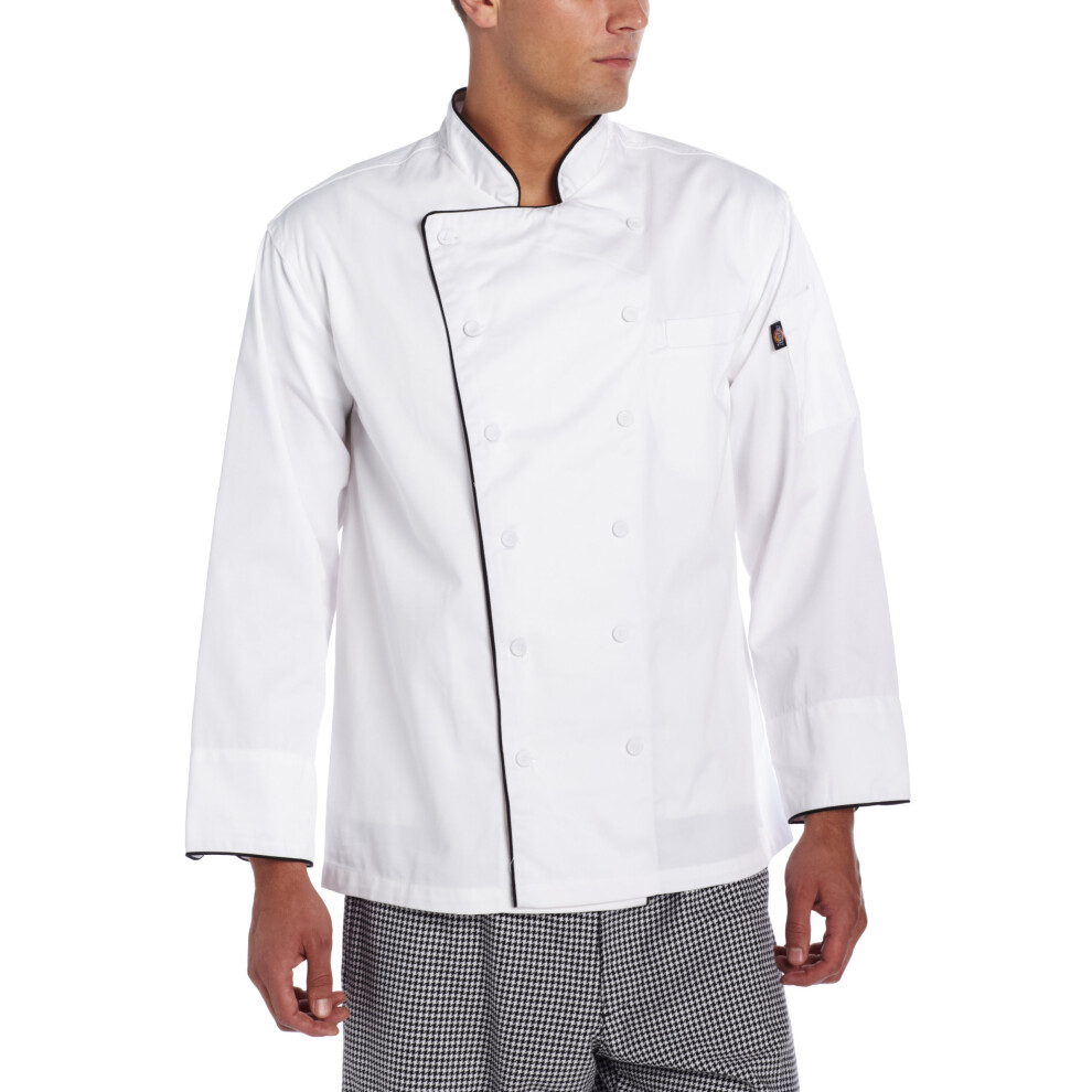 Dickies Men's Bruno Executive Chef Coat  White  Large