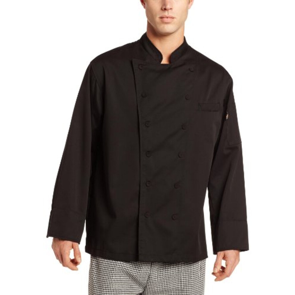 Dickies Men's Lorenzo Executive Chef Coat  Black  Large