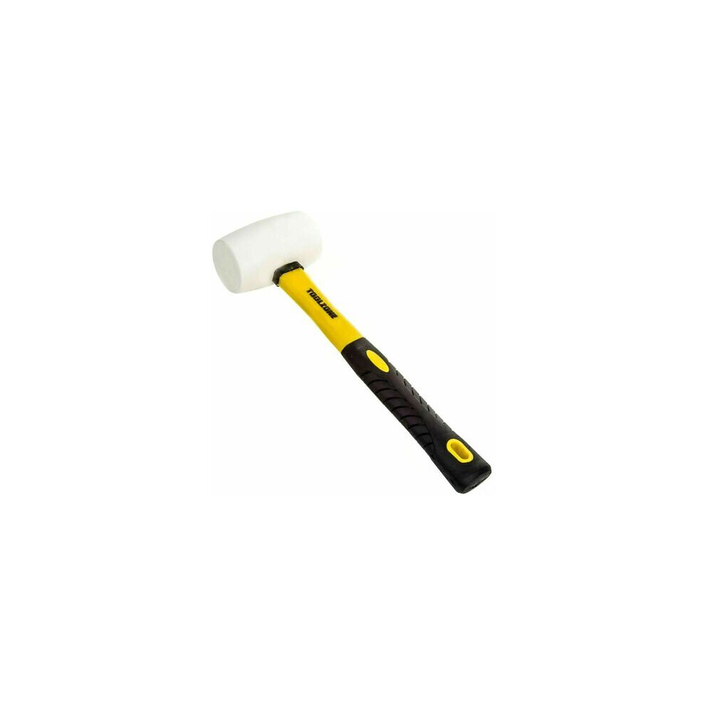 Rubber Mallet 16oz White No Mark Hammer Fibreglass Shaft Camping Paving HM110-image-OPC-PFMNX8T-NEW
