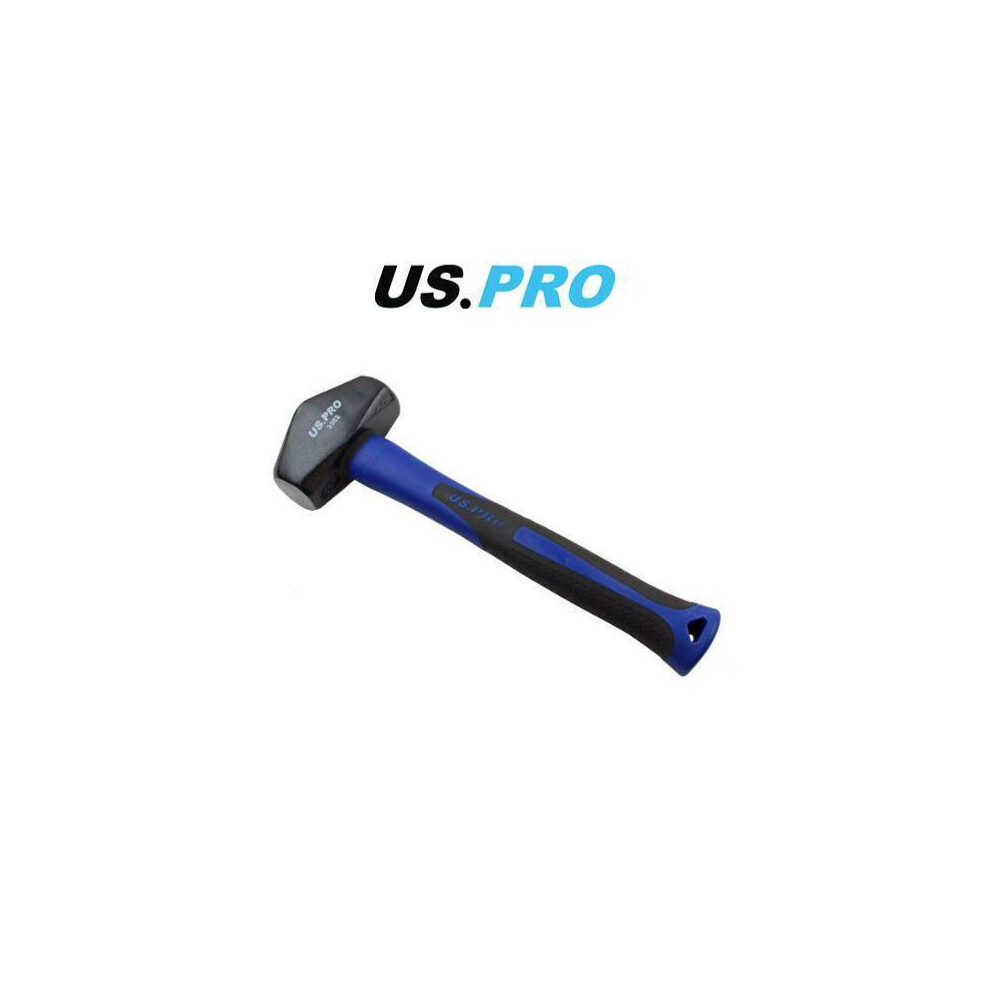 US PRO Lump Hammer Sledge 0.9kg 2lb TPR Handle Club Rubber Grip Heavy Duty 3302