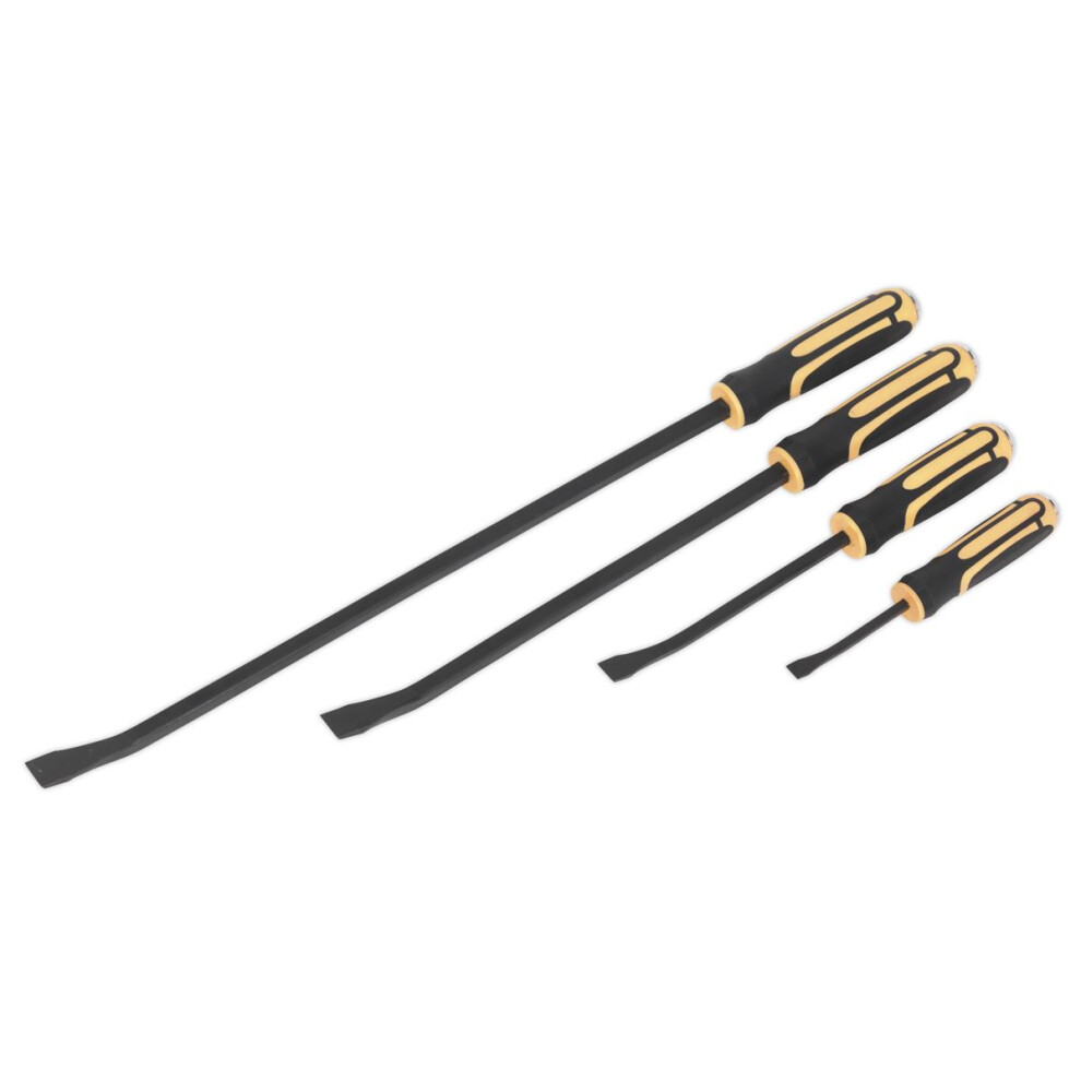 Sealey Siegen Heavy-Duty Angled Pry Bar Set with Hammer Cap 4pc S01138