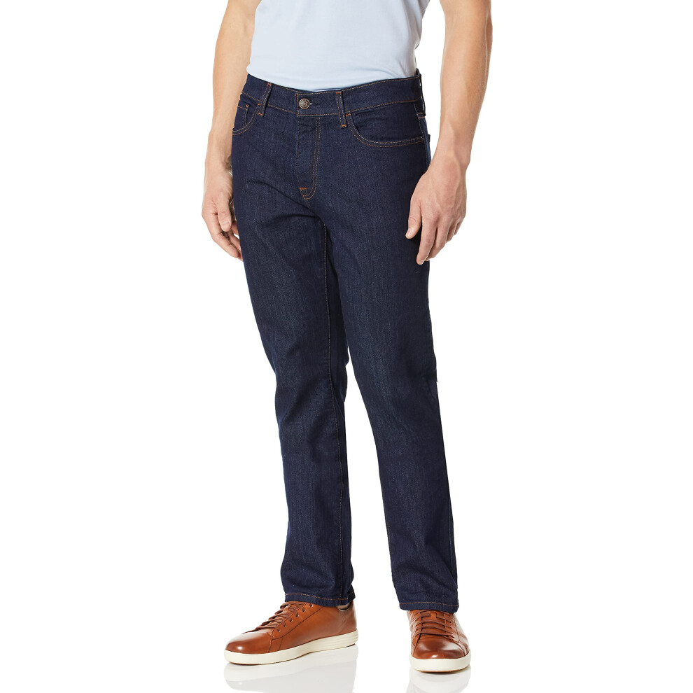 Tommy Hilfiger Men's THD Straight Fit Jeans  Rinse  35W x 32L