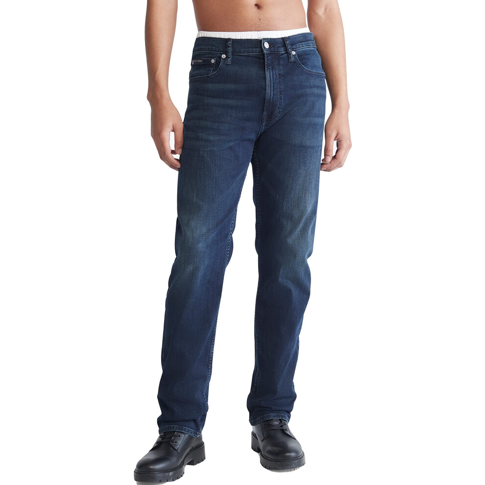 Calvin Klein Men's Straight Fit Jeans  Boston Blue BLA  31W x 30L