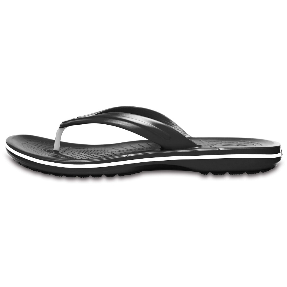 Crocs Unisex Crocband Flip Flops  Black  11 Men/13 Women