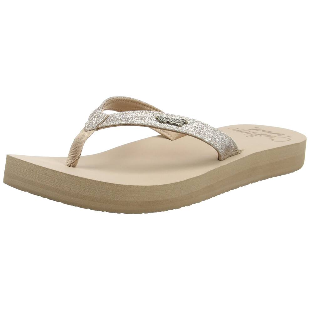 REEF Womens Sandals Star Cushion | Fashion Flip Flops for Women Almon