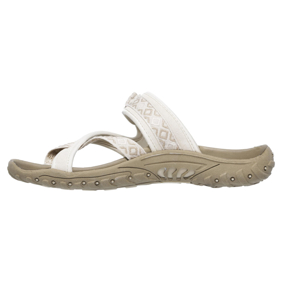 Skechers Women's Reggae Trailway Flip Flop  Natural/Cream  5 M US