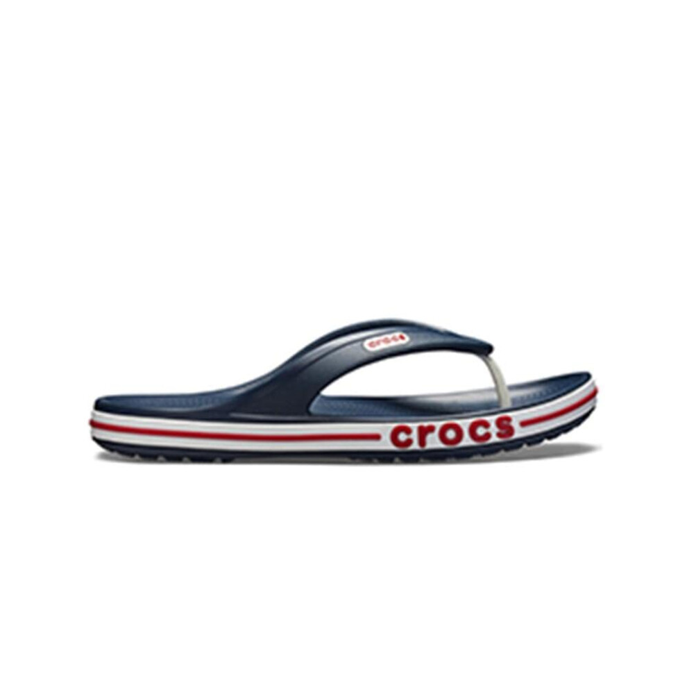 Crocs unisex adult Bayaband Flip Flop  Navy/Pepper  10 Women 8 Men US