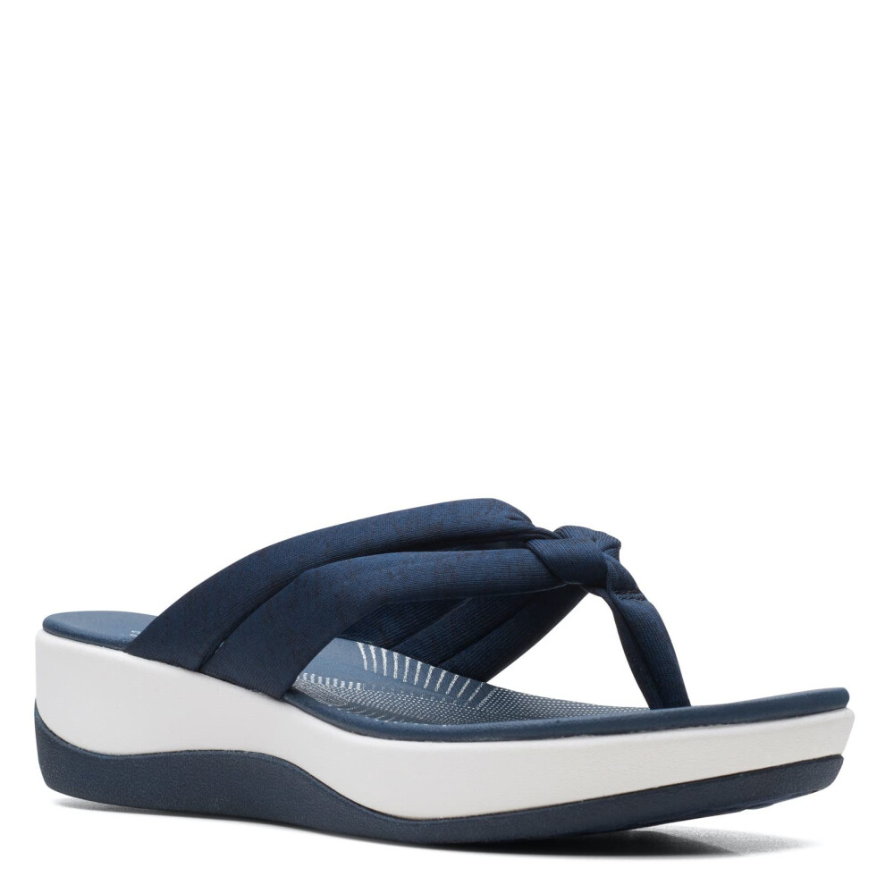 Clarks womens Arla Kaylie Flip Flop  Navy Textile  7 US