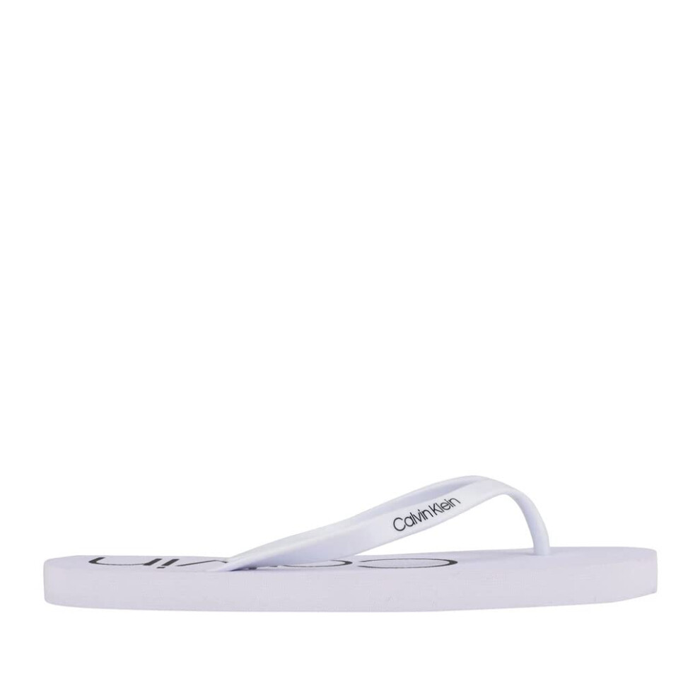 Calvin Klein Women's SALMA Flip-Flop  White  10