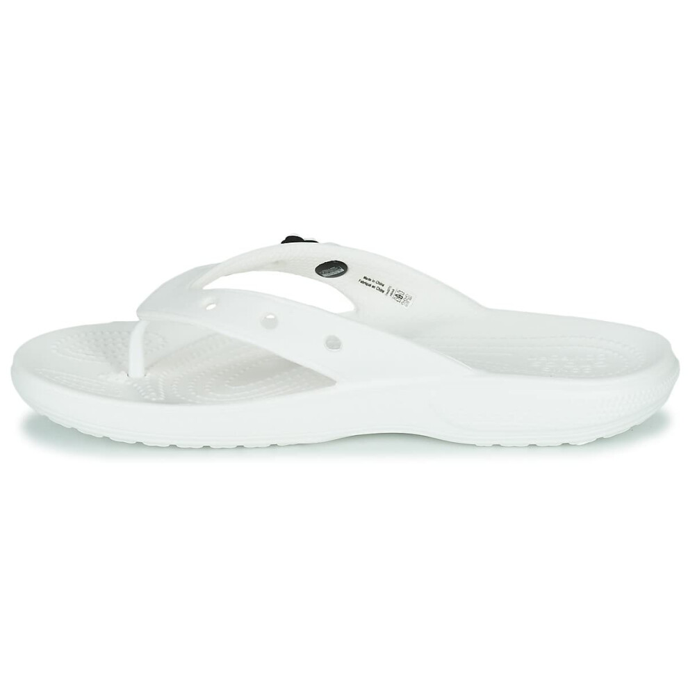 Crocs Unisex Men's and Women's Classic Flip Flops  White  7 Women/5 Me