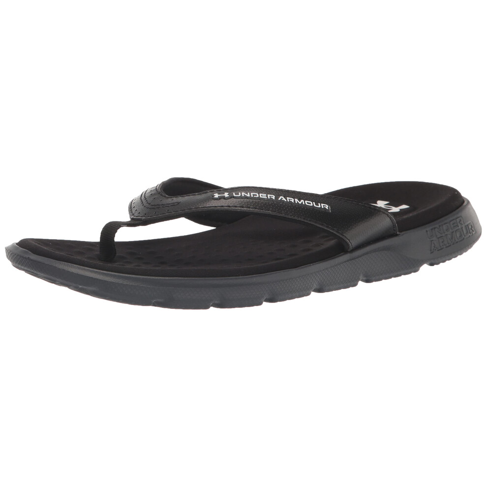 Under Armour Women's Ignite Marbella Flip Flop  (001) Black/Black/Whit