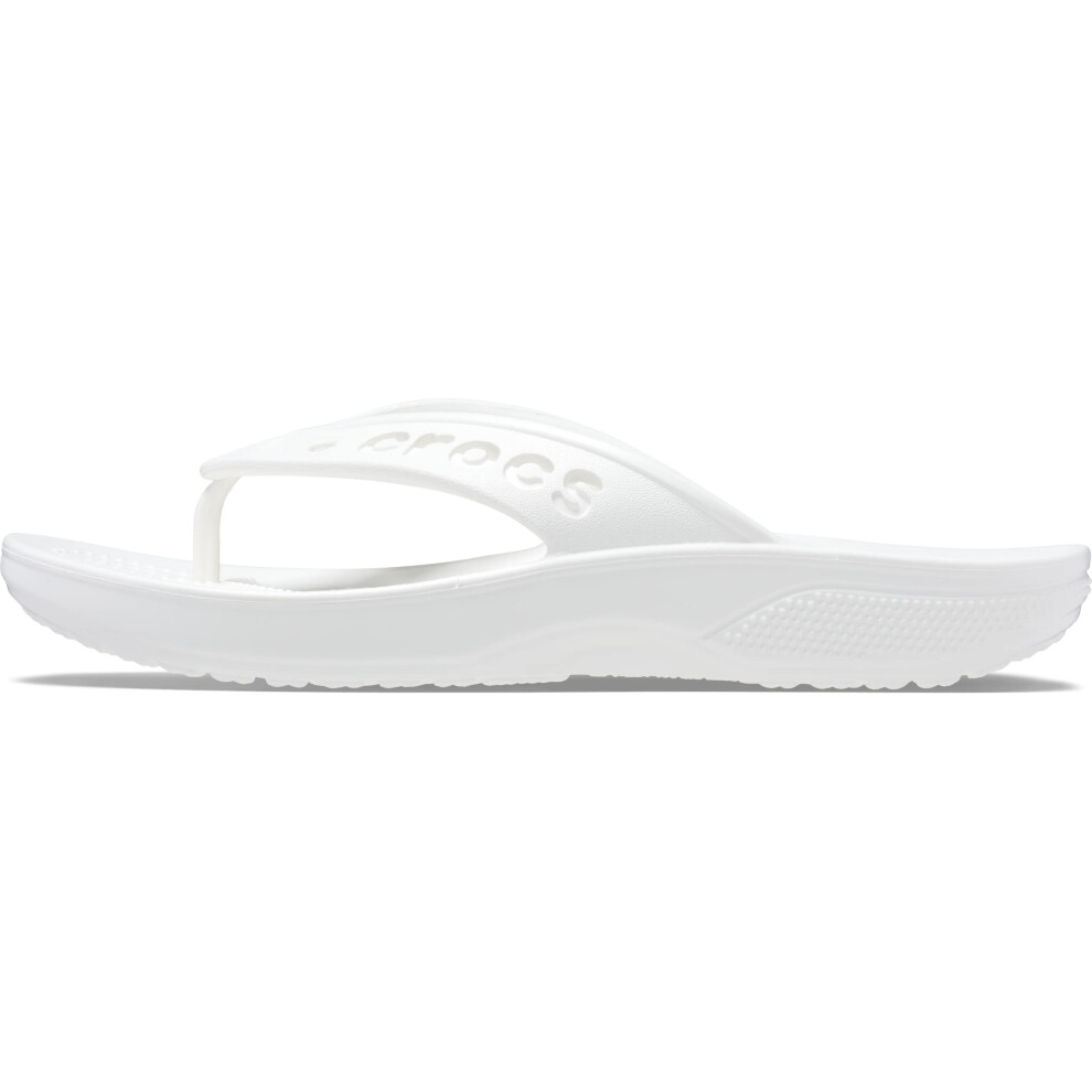 Crocs Unisex Baya II Flip Flops  White  Numeric_11 US Men