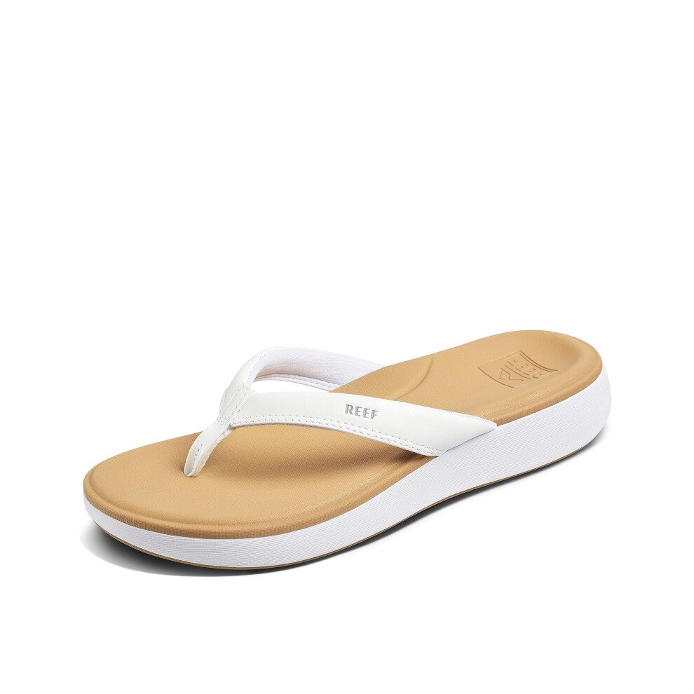 Reef Women's Cushion Cloud Flip-Flop  White/Tan  8