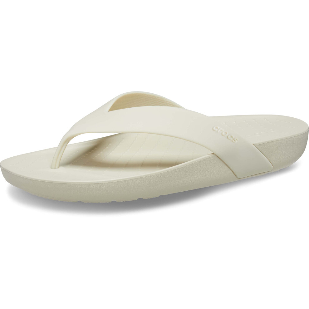 Crocs Women's Splash Flip Flops  Bone  Numeric_7